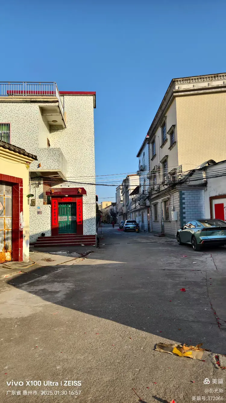 中国广东惠州惠东新农村芙蓉村蛇年初二风景